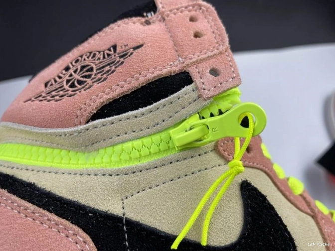 1st Kicks Shoes Jordan 1 Switch Air High CW6576-800 Peach 0814